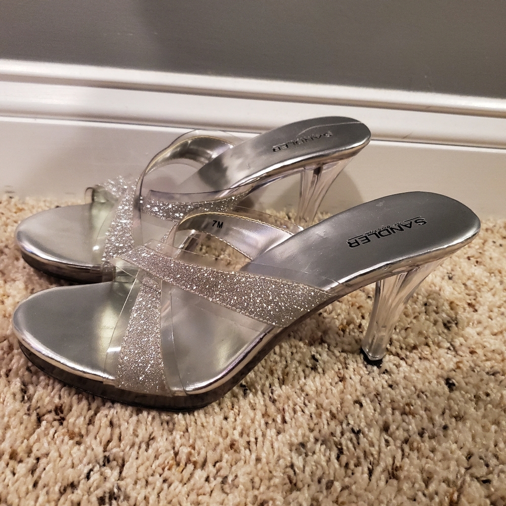 Silver glitter heels - Picture 2 of 2